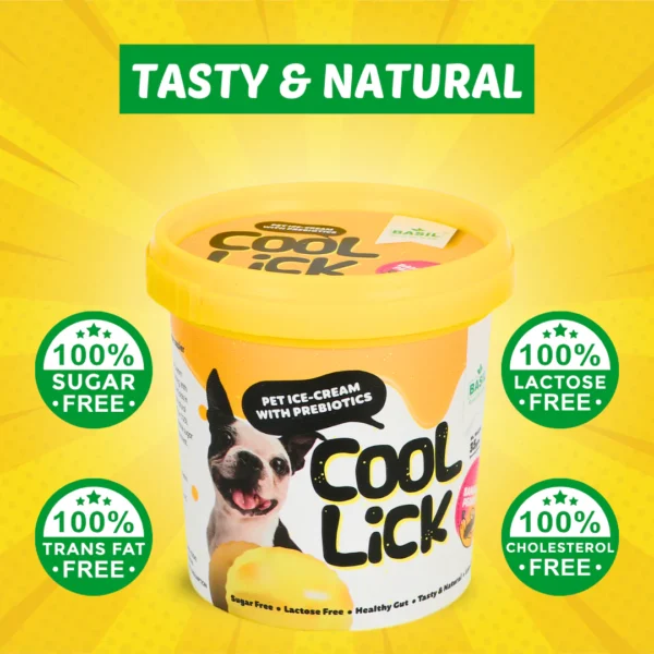 BASIL Cool Lick Dog Ice-Cream with Added Prebiotics, Banana & Peanuts - Image 3